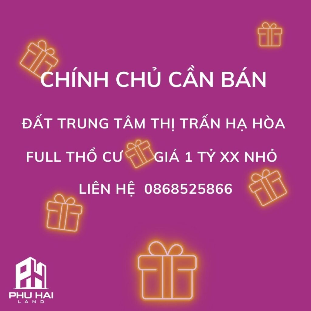 Đất nền thị trấn Hạ Hòa